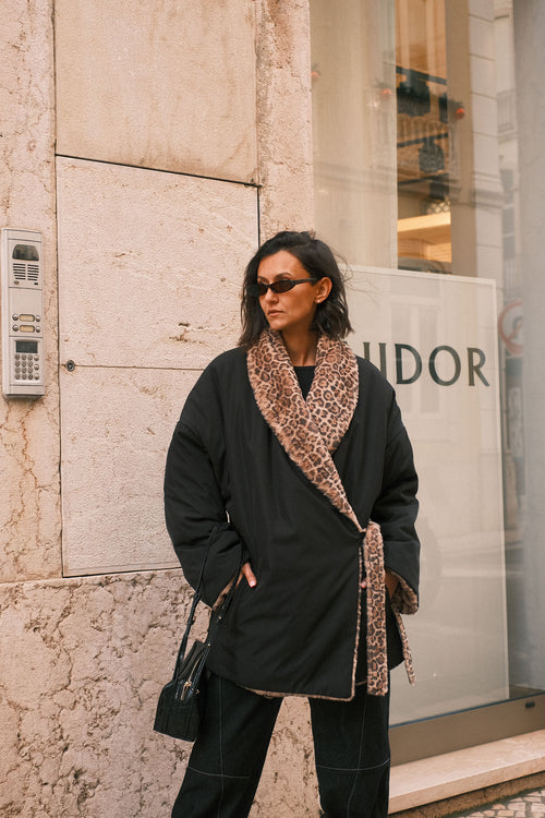 Leo double-sided fur coat