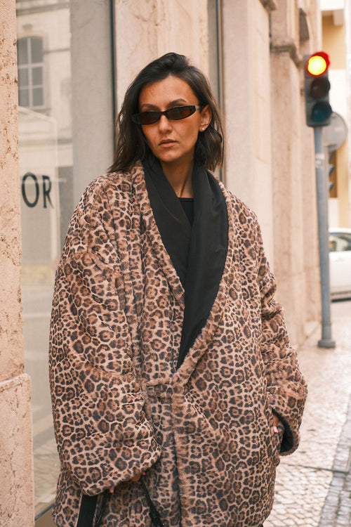 Leo double-sided fur coat