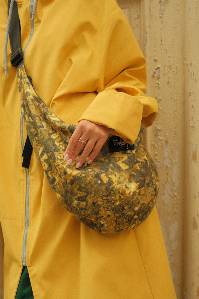 Flaner Bag Abstraction Khaki Double-sided Bag