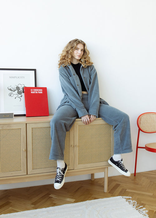 Grey fleece pants