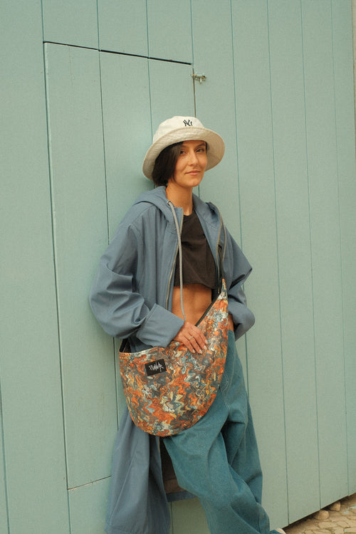 Flaner Bag Abstraction Orange double-sided bag