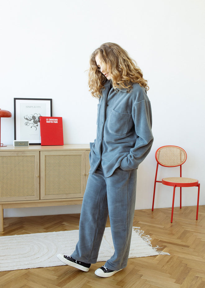 Grey fleece pants