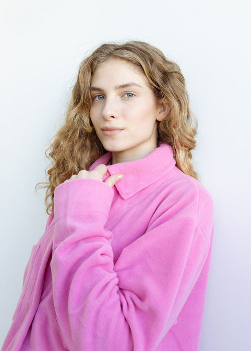 Pink fleece shirt