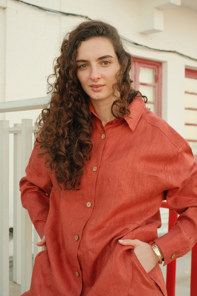 Skywashed linen shirt