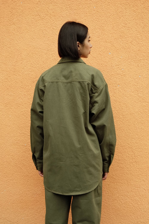 Khaki denim shirt