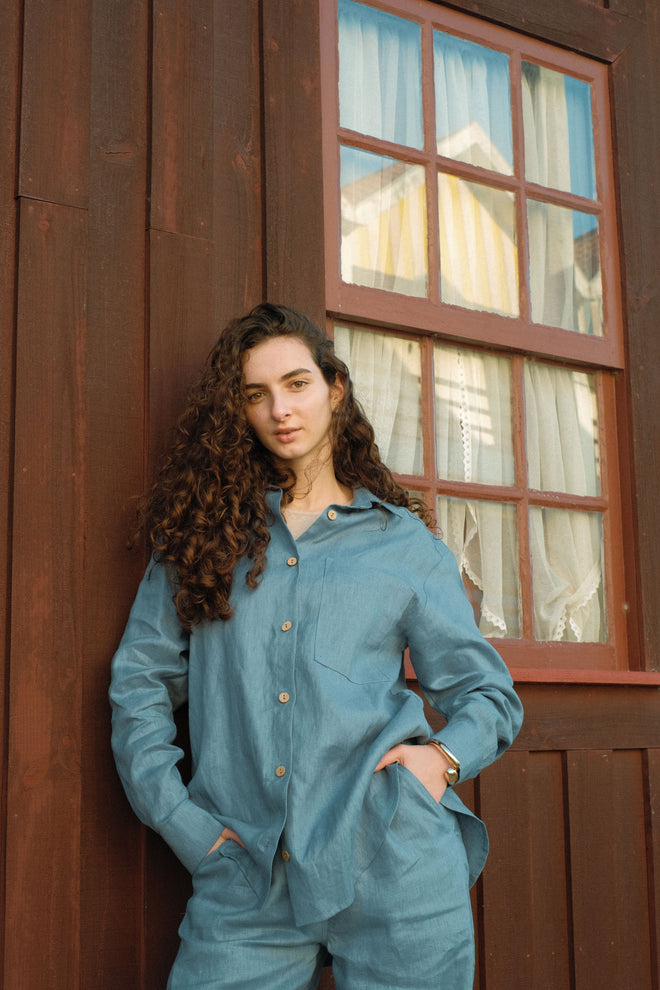 Skywashed linen shirt