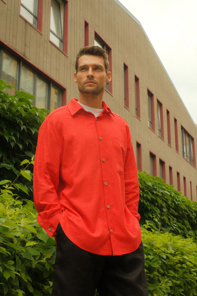 Linen shirt Red