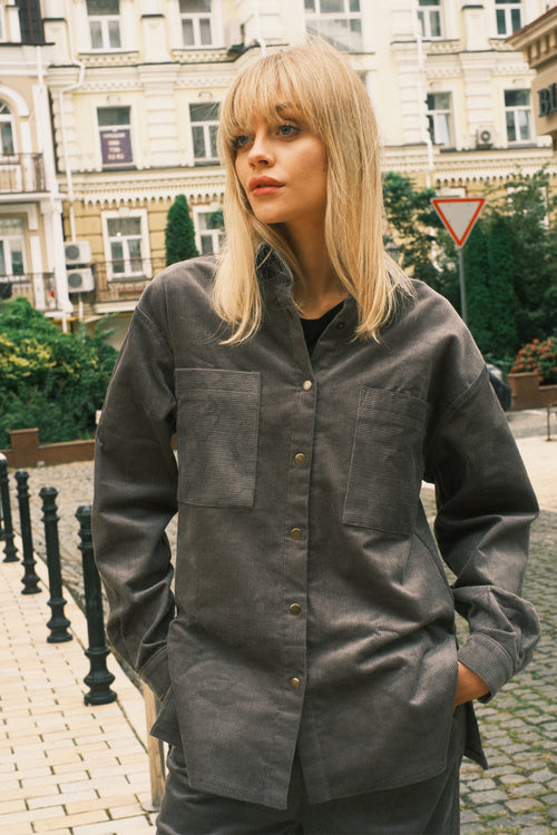Вельветова сорочка Grey