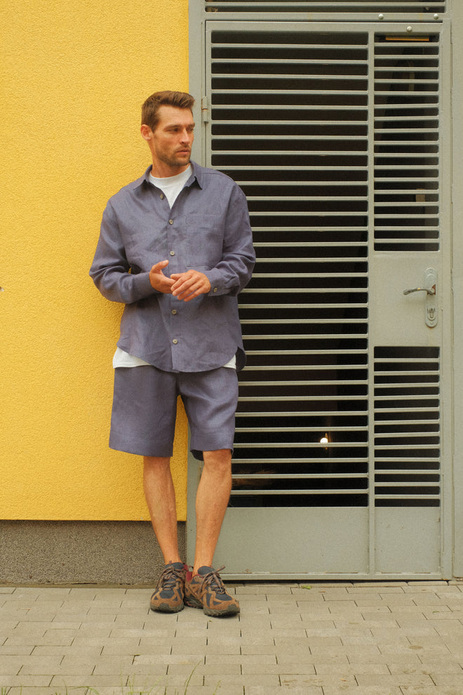 Blueberry linen shirt