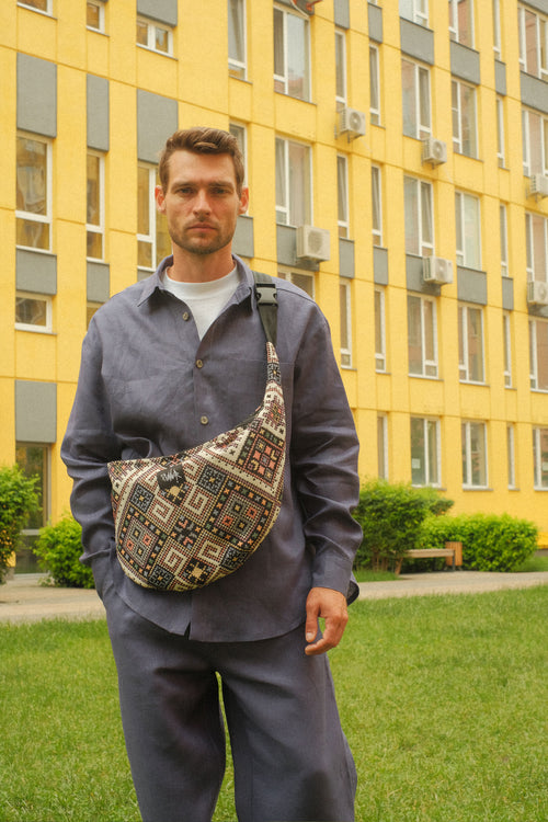 Blueberry linen shirt