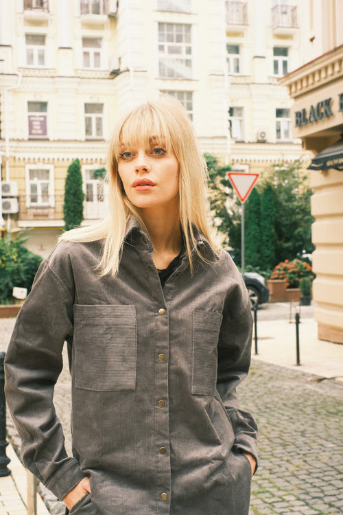 Вельветова сорочка Grey