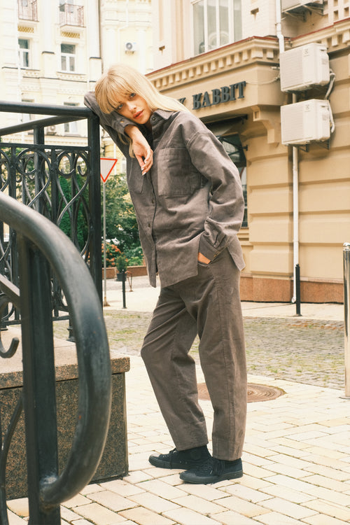 Вельветова сорочка Grey