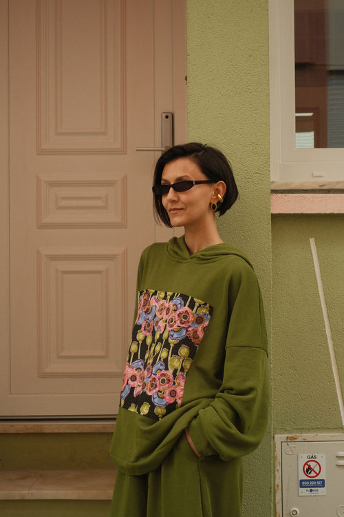 Poppy Green Hoodie