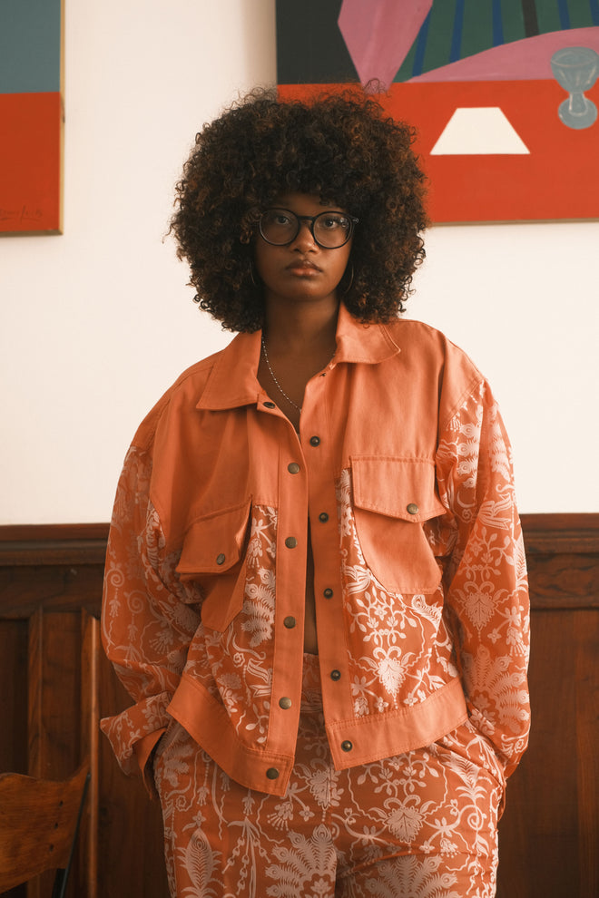 Khaki denim shirt