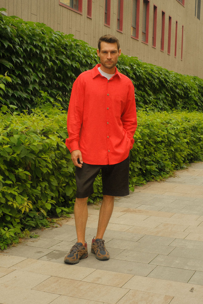Linen shirt Red
