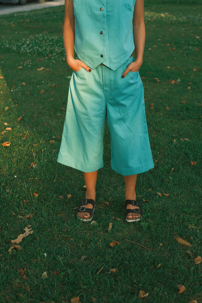 Mint Denim Shorts