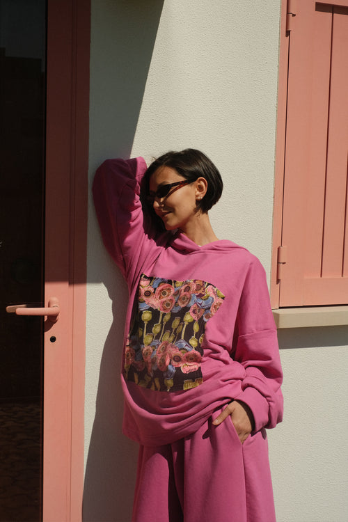 Кофта з капюшоном Poppy Pink