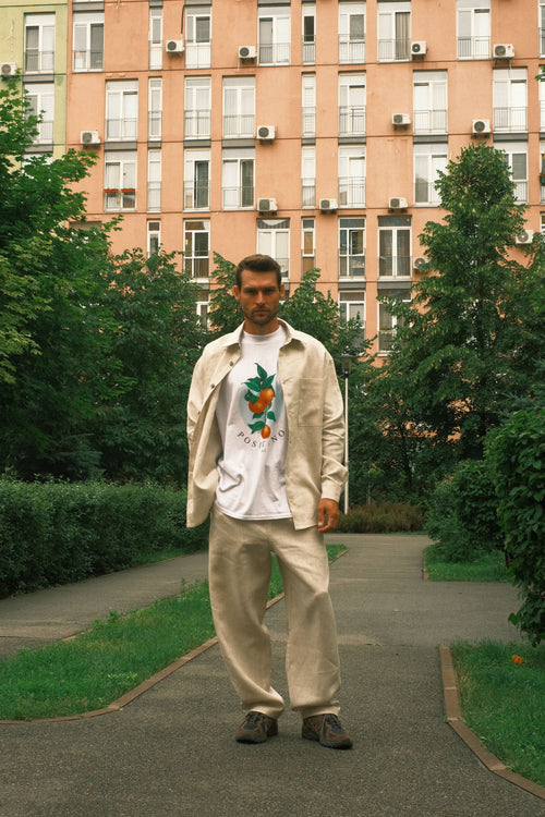 Штани з льону Natural