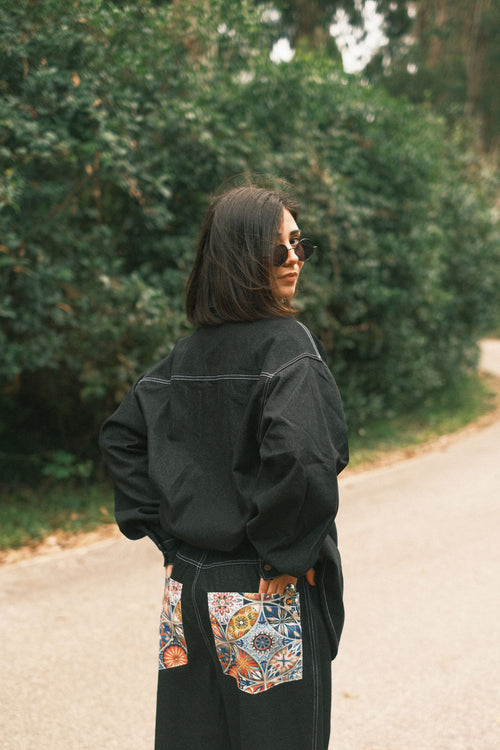 Джинсова сорочка Pattern Black