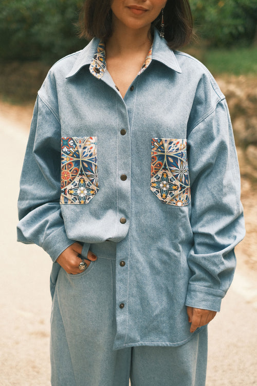 Джинсова сорочка Pattern