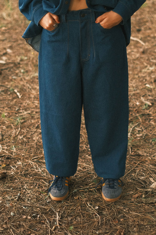 Pattern Dark Blue Jeans