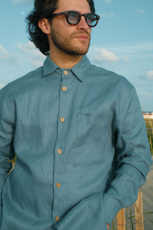 Skywashed linen shirt