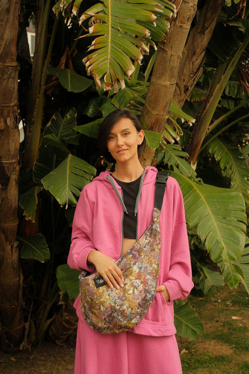 Flaner Bag Abstraction Violet double-sided bag