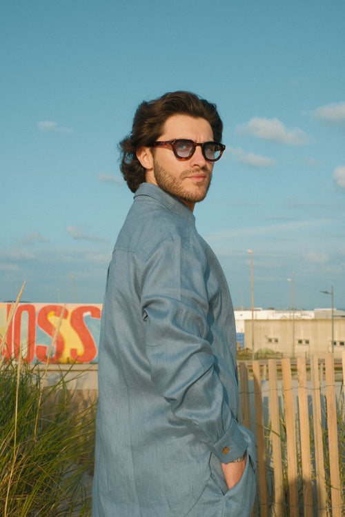 Skywashed linen shirt