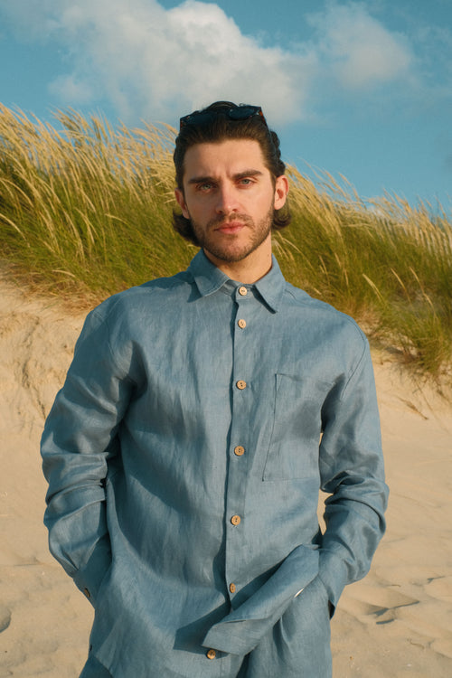 Skywashed linen shirt