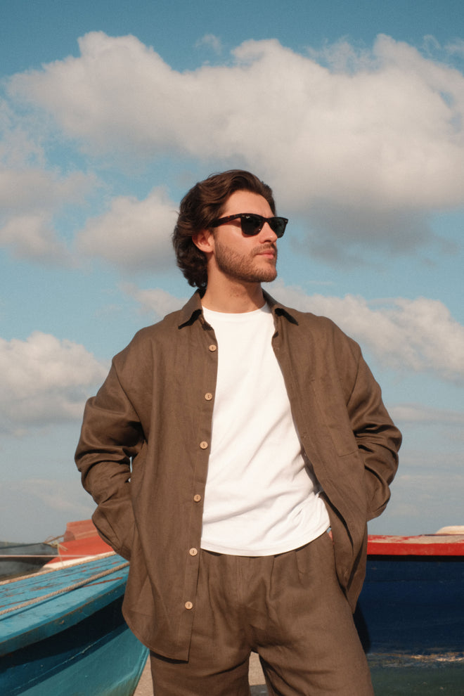 Earth Toned Linen Shirt