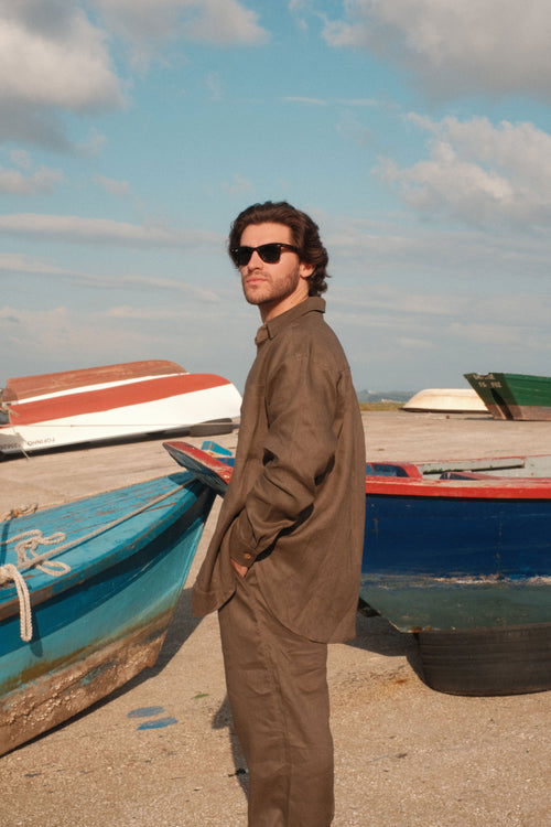 Earth Toned Linen Shirt