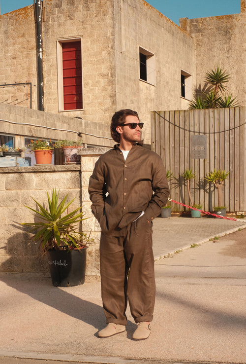 Earth Toned Linen Shirt