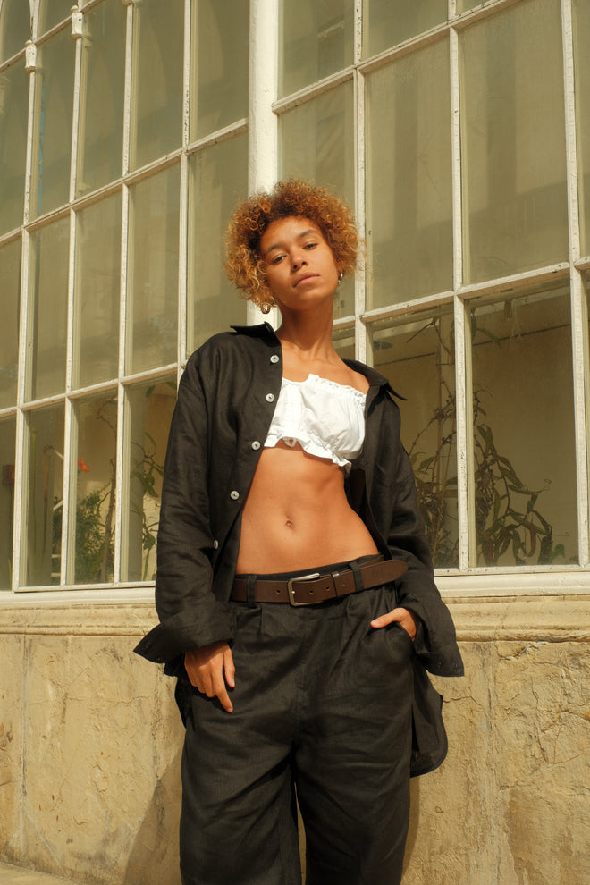 Linen shirt Black