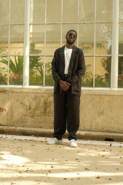 Black linen pants