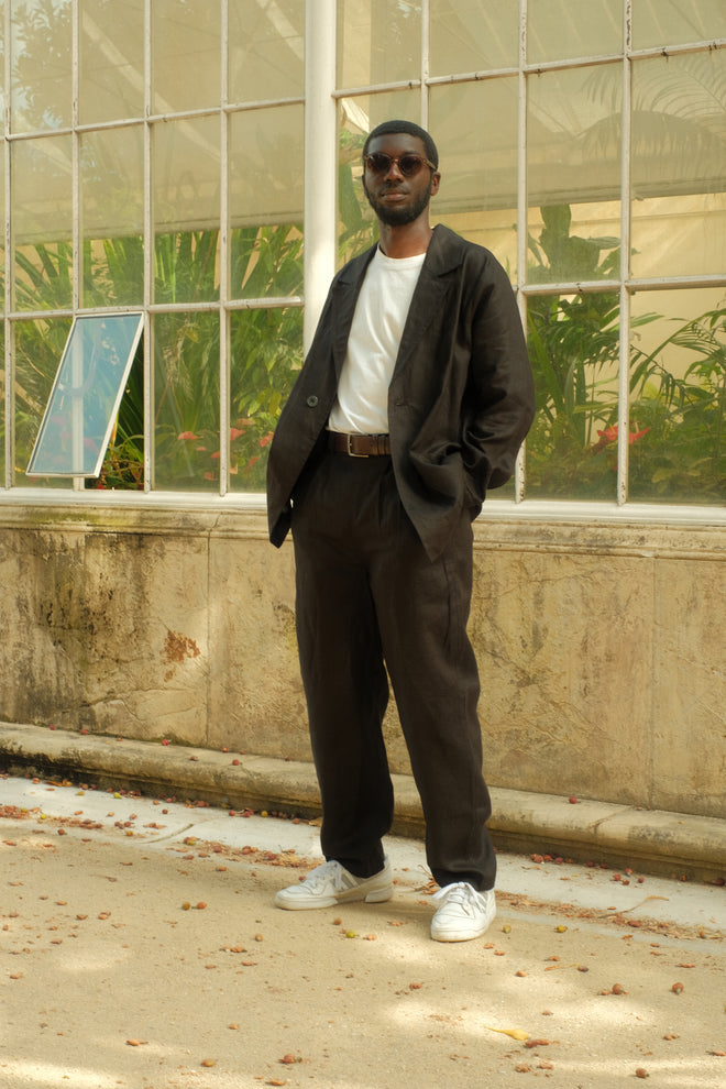 Black linen pants