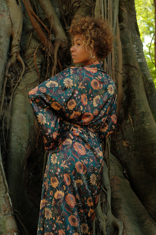 Silk kimono Southern Flower