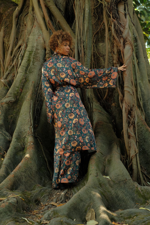 Silk kimono Southern Flower