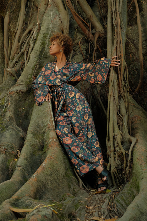 Silk kimono Southern Flower