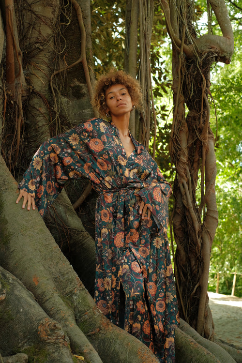 Silk kimono Southern Flower