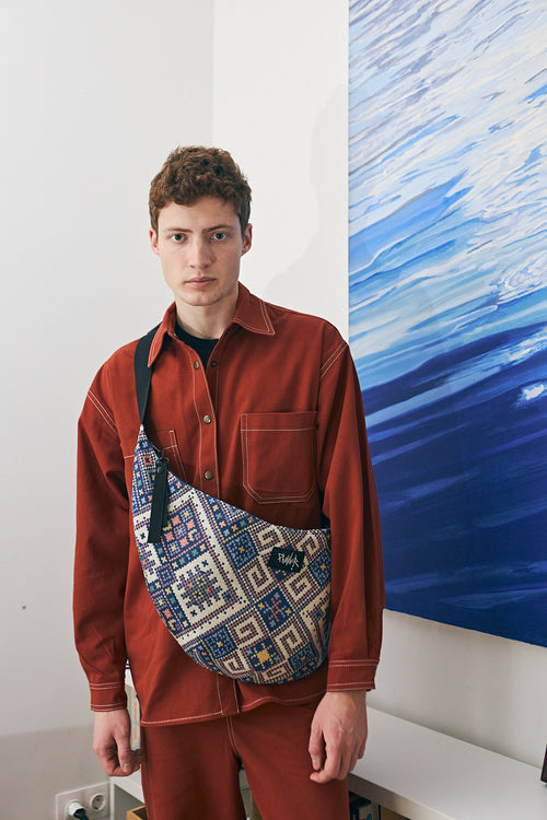 Flaner Bag Ethno Blue double-sided bag
