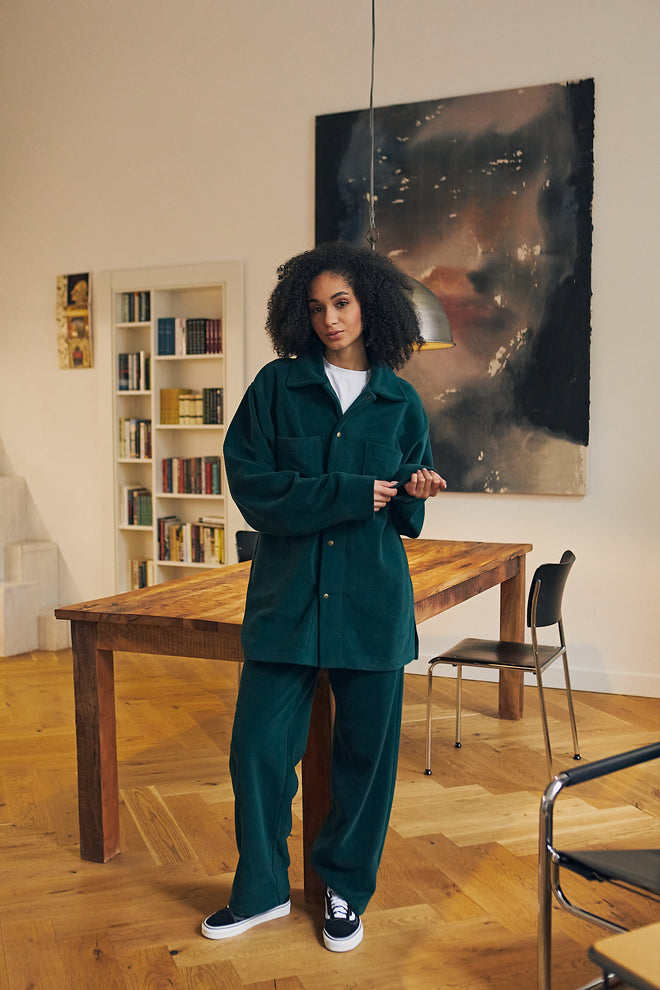 Dark Green Fleece Pants