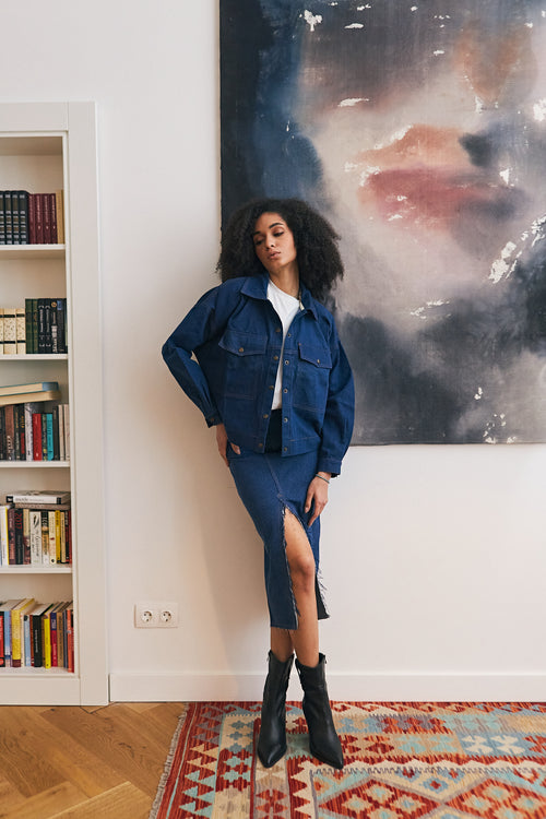 Dark Blue Denim Shirt