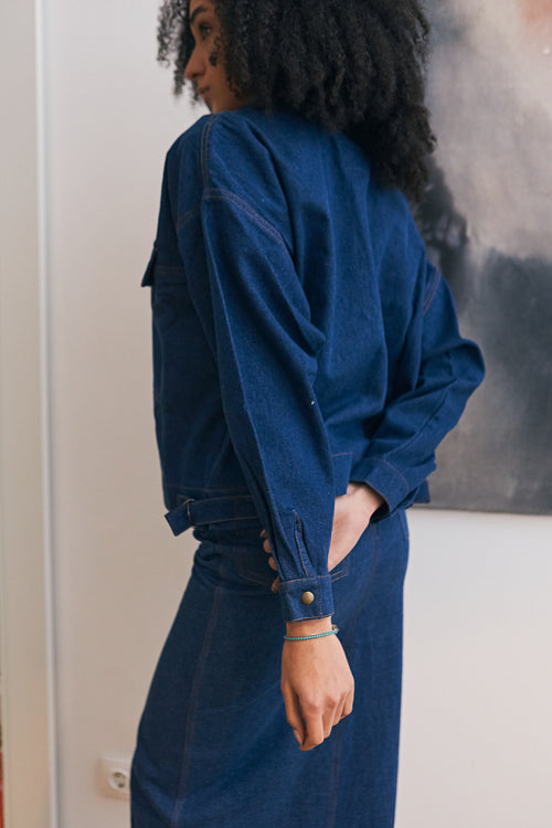 Dark Blue Denim Shirt