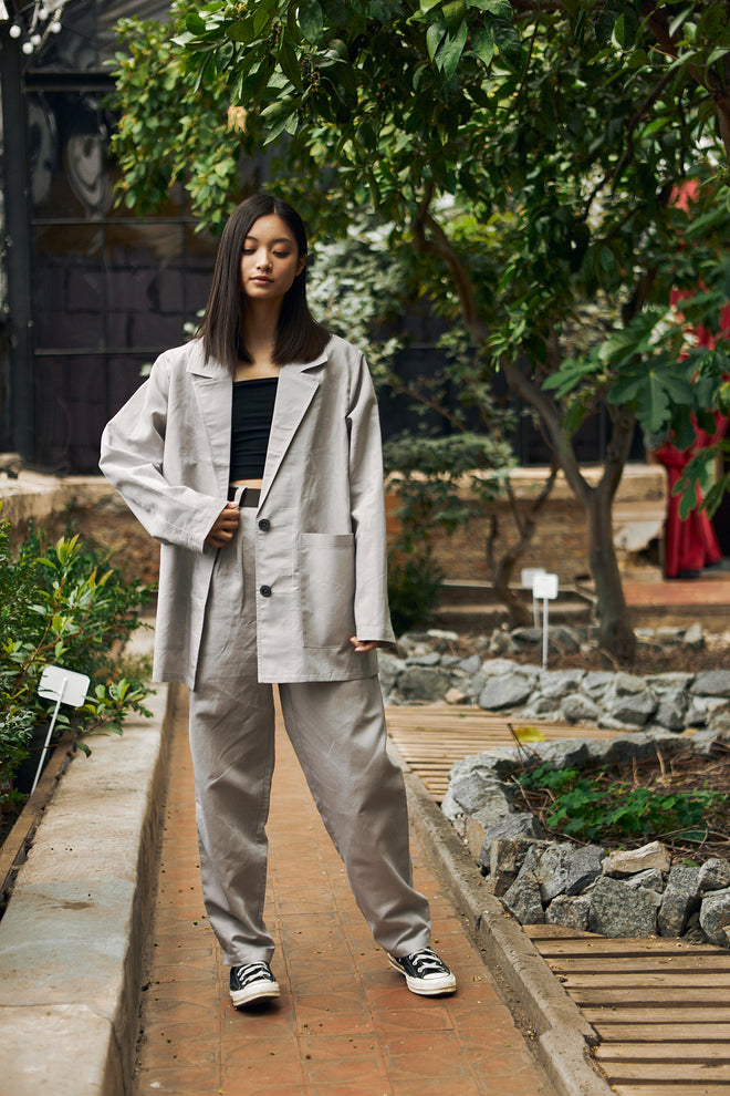 Linen blazer Grey