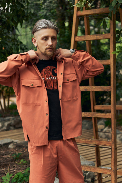 Denim shirt Coral