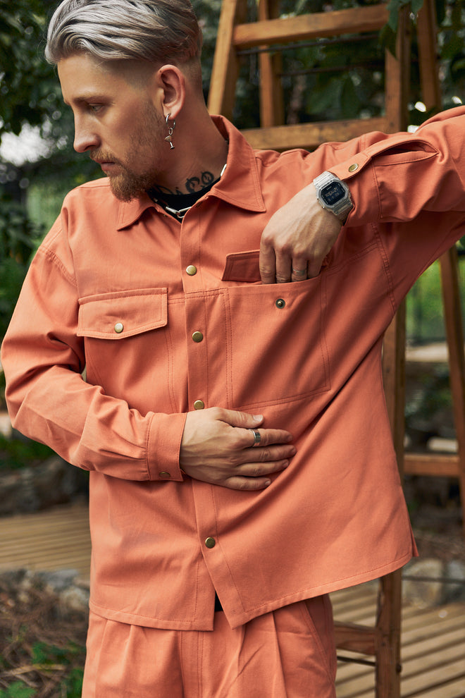 Denim shirt Coral
