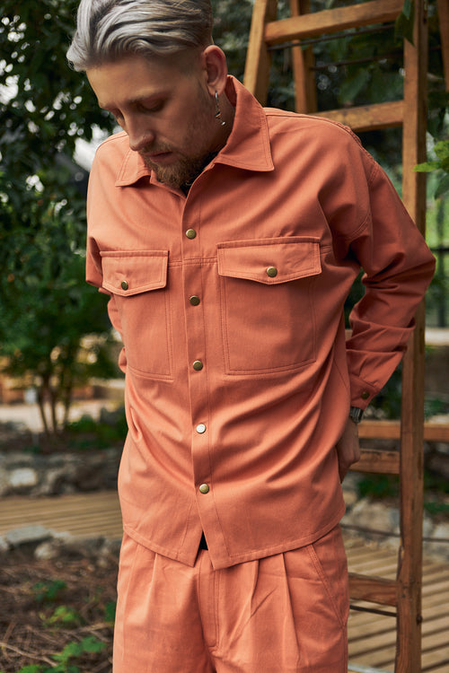Denim shirt Coral