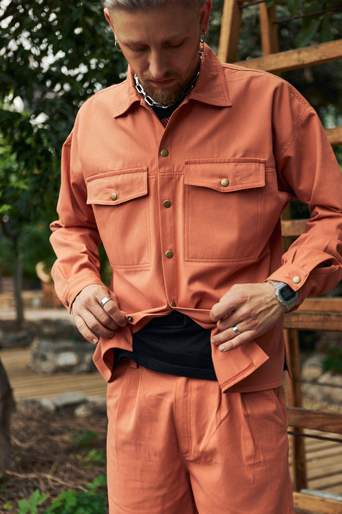 Denim shirt Coral