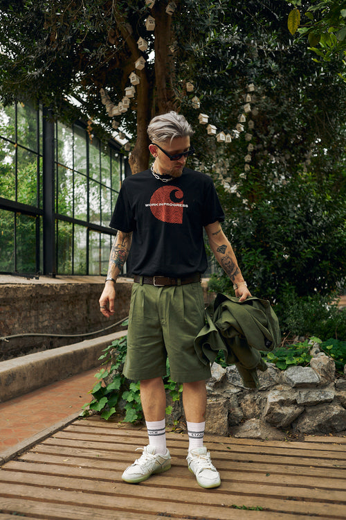 Khaki Denim Shorts