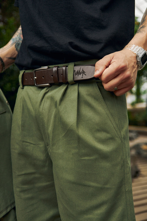Khaki Denim Shorts
